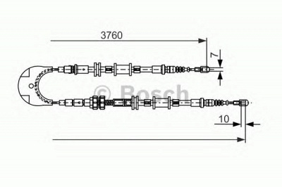 BOSCH 1987477735 -  Трос, стояночная тормозная система