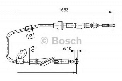 BOSCH 1987477738 -  Трос, стояночная тормозная система
