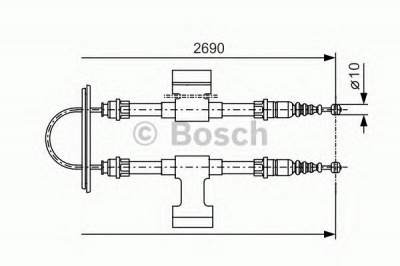 BOSCH 1987477745 -  Трос, стояночная тормозная система
