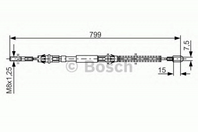 BOSCH 1987477761 -  Трос, стояночная тормозная система