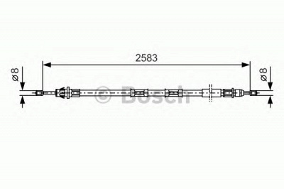 BOSCH 1987477762 -  Трос, стояночная тормозная система
