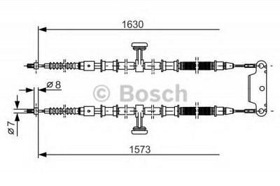 BOSCH 1987477763 -  Трос, стояночная тормозная система