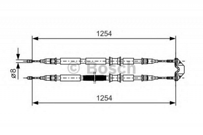 BOSCH 1987477764 -  Трос, стояночная тормозная система