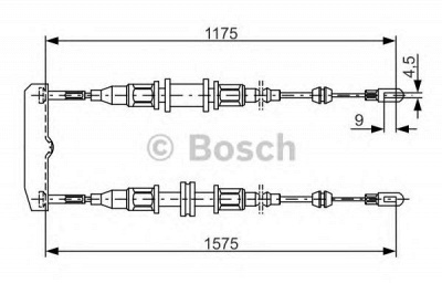 BOSCH 1987477766 -  Трос, стояночная тормозная система