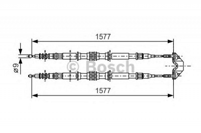BOSCH 1987477767 -  Трос, стояночная тормозная система