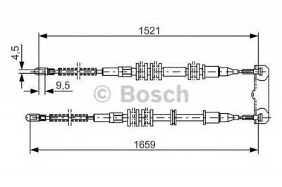 BOSCH 1987477769 -  Трос, стояночная тормозная система
