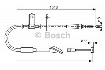 BOSCH 1987477771 -  Трос, стояночная тормозная система