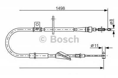 BOSCH 1987477772 -  Трос, стояночная тормозная система