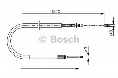 BOSCH 1987477777 -  Трос, стояночная тормозная система