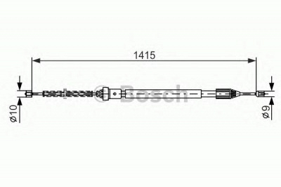 BOSCH 1987477782 -  Трос, стояночная тормозная система