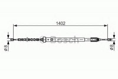 BOSCH 1987477784 -  Трос, стояночная тормозная система