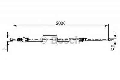 BOSCH 1987477787 -  Трос, стояночная тормозная система