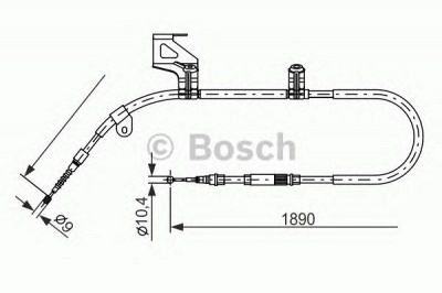 BOSCH 1987477803 -  Трос, стояночная тормозная система