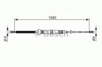BOSCH 1987477806 -  Трос, стояночная тормозная система