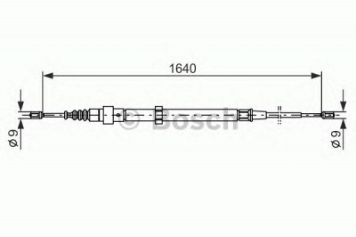 BOSCH 1987477807 -  Трос, стояночная тормозная система