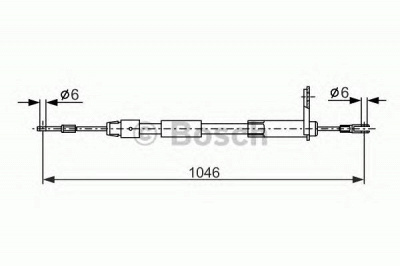BOSCH 1987477809 -  Трос, стояночная тормозная система