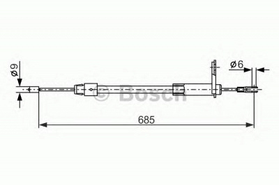 BOSCH 1987477810 -  Трос, стояночная тормозная система