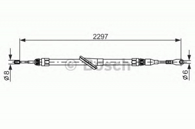 BOSCH 1987477811 -  Трос, стояночная тормозная система