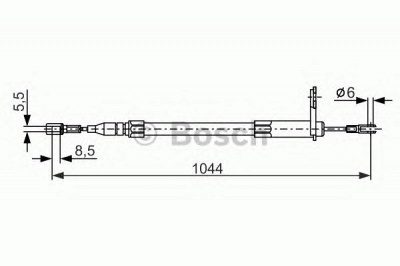 BOSCH 1987477812 -  Трос, стояночная тормозная система