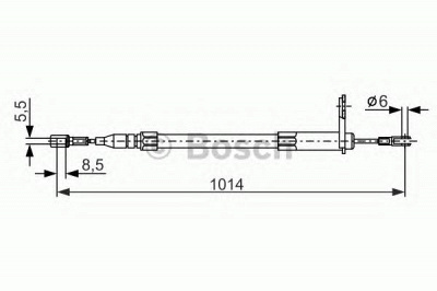 BOSCH 1987477814 -  Трос, стояночная тормозная система