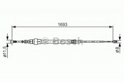 BOSCH 1987477817 -  Трос, стояночная тормозная система