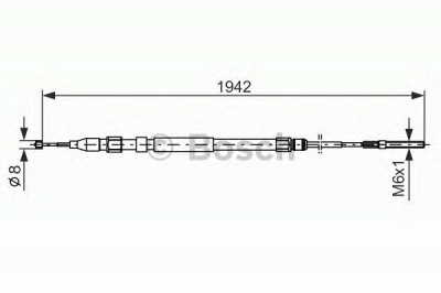 BOSCH 1987477820 -  Трос, стояночная тормозная система