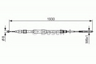 BOSCH 1987477821 -  Трос, стояночная тормозная система