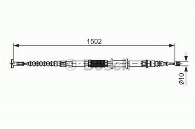 BOSCH 1987477824 -  Трос, стояночная тормозная система