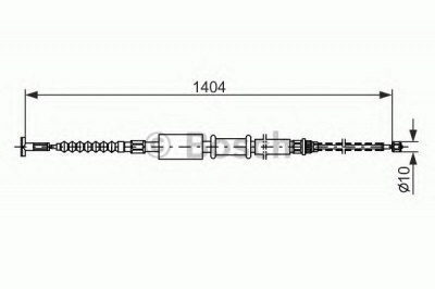 BOSCH 1987477825 -  Трос, стояночная тормозная система