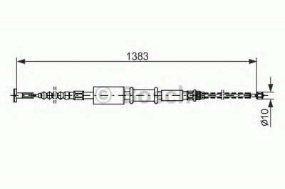 BOSCH 1987477826 -  Трос, стояночная тормозная система