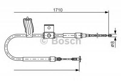 BOSCH 1987477829 -  Трос, стояночная тормозная система