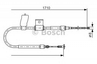 BOSCH 1987477830 -  Трос, стояночная тормозная система