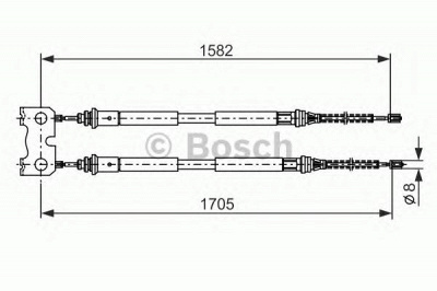 BOSCH 1987477834 -  Трос, стояночная тормозная система