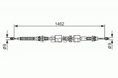 BOSCH 1987477836 -  Трос, стояночная тормозная система