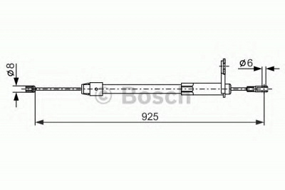 BOSCH 1987477846 -  Трос, стояночная тормозная система