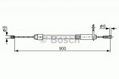 BOSCH 1987477847 -  Трос, стояночная тормозная система