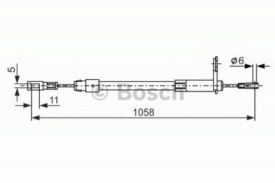 BOSCH 1987477849 -  Трос, стояночная тормозная система