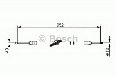 BOSCH 1987477851 -  Трос, стояночная тормозная система