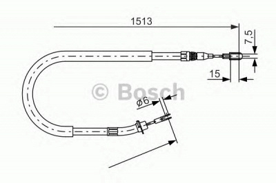 BOSCH 1987477852 -  Трос, стояночная тормозная система
