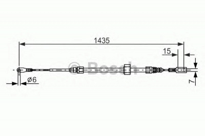 BOSCH 1987477853 -  Трос, стояночная тормозная система