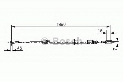 BOSCH 1987477854 -  Трос, стояночная тормозная система