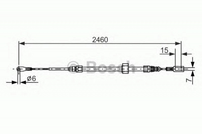BOSCH 1987477855 -  Трос, стояночная тормозная система