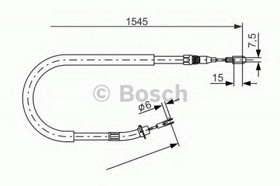 BOSCH 1987477857 -  Трос, стояночная тормозная система