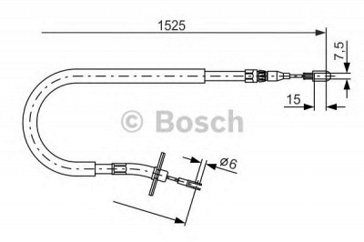 BOSCH 1987477858 -  Трос, стояночная тормозная система