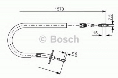 BOSCH 1987477860 -  Трос, стояночная тормозная система