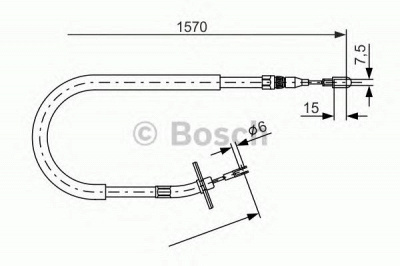 BOSCH 1987477861 -  Трос, стояночная тормозная система