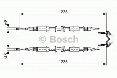 BOSCH 1987477869 -  Трос, стояночная тормозная система