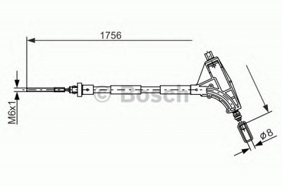BOSCH 1987477870 -  Трос, стояночная тормозная система