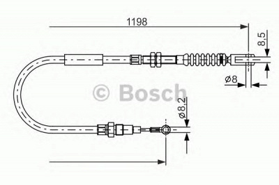 BOSCH 1987477873 -  Трос, стояночная тормозная система