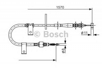 BOSCH 1987477875 -  Трос, стояночная тормозная система
